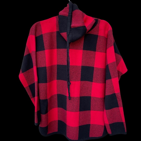 Cowl neck Plaid Sweater Size L - Picture 2 of 7